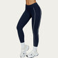 High Waist Performance Leggings with Contrast Piping and Sculpting Stretch Fit