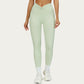 High Waist Sculpting Leggings with Twist Front Waistband and Smooth Stretch Fabric
