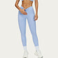 High Waist Sculpting Leggings with Twist Front Waistband and Smooth Stretch Fabric