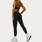 High Waist Smooth Finish Athletic Leggings with Sculpting Fit Stretch Knit Fabric and Full Length Design