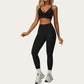 High Waist Smooth Finish Athletic Leggings with Sculpting Fit Stretch Knit Fabric and Full Length Design