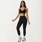 High Waist Smooth Finish Athletic Leggings with Sculpting Fit Stretch Knit Fabric and Full Length Design
