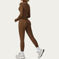 High Waist Smooth Finish Athletic Leggings with Sculpting Fit Stretch Knit Fabric and Full Length Design