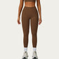 High Waist Smooth Finish Athletic Leggings with Sculpting Fit Stretch Knit Fabric and Full Length Design