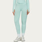High Waist Smooth Finish Athletic Leggings with Sculpting Fit Stretch Knit Fabric and Full Length Design