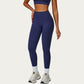 High Waist Smooth Finish Athletic Leggings with Sculpting Fit Stretch Knit Fabric and Full Length Design