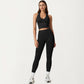 High Waist Seamless Athletic Leggings with Sculpting Fit Stretch Fabric and Contoured Texture Panels