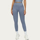 High Waist Seamless Athletic Leggings with Sculpting Fit Stretch Fabric and Contoured Texture Panels