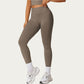 High Waist Seamless Athletic Leggings with Sculpting Fit Stretch Fabric and Contoured Texture Panels