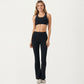Ribbed Racerback Sports Bra with Scoop Neck and Medium Support