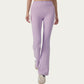High Waist Ribbed Active Flare Pants with Stretch Performance Fabric
