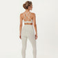 V Neck Sports Bra with Cross Back Straps and Medium Support