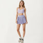 V Neck Sports Bra with Cross Back Straps and Medium Support