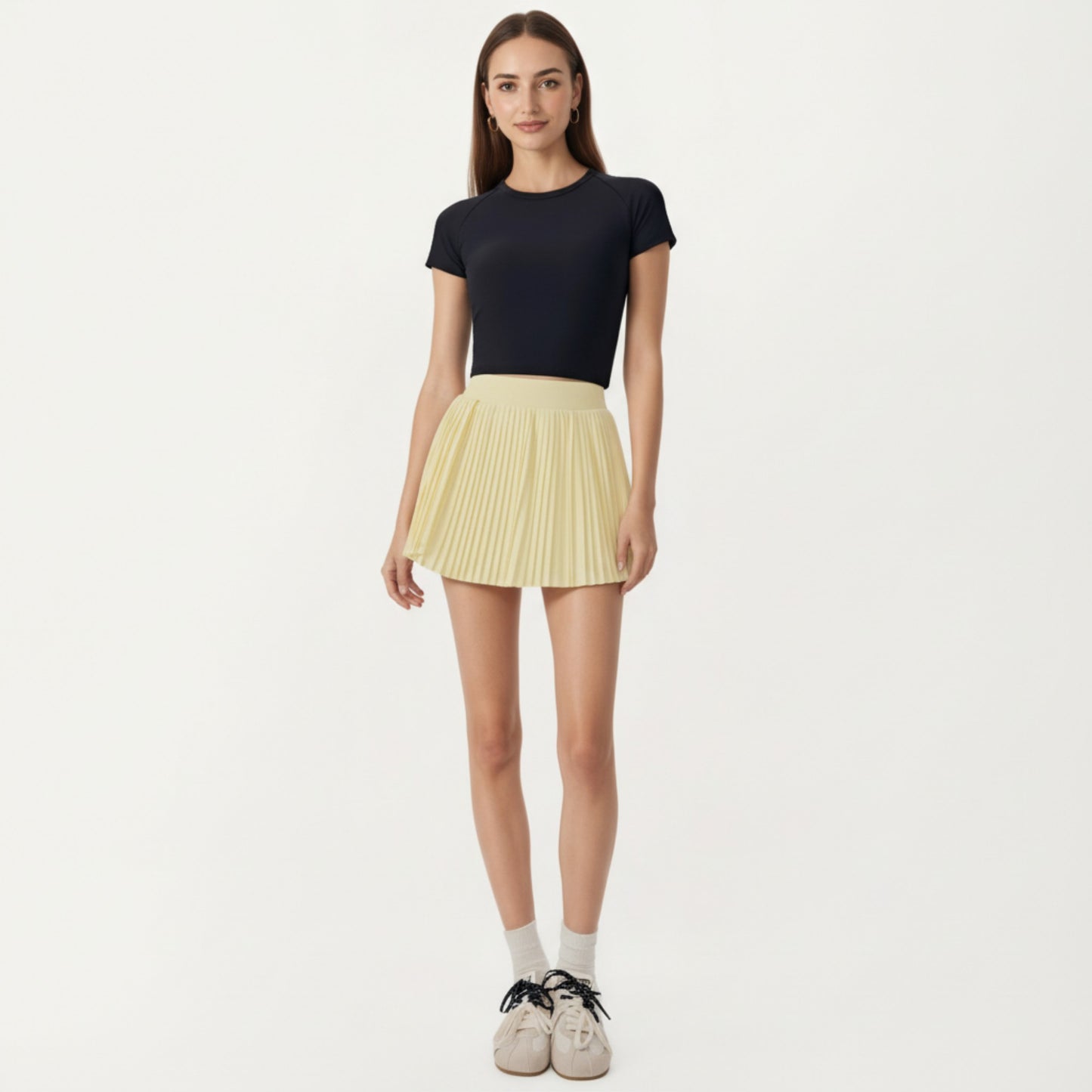 Short Sleeve Cropped Active Top with Open Back Tie Detail and Stretch Fit
