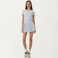 Short Sleeve Cropped Active Top with Open Back Tie Detail and Stretch Fit