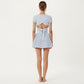 Short Sleeve Cropped Active Top with Open Back Tie Detail and Stretch Fit