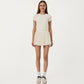 Short Sleeve Cropped Active Top with Open Back Tie Detail and Stretch Fit