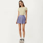 Short Sleeve Cropped Active Top with Open Back Tie Detail and Stretch Fit