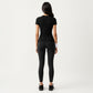 Short Sleeve Fitted Active T Shirt with Crew Neck and Stretch Performance Fabric