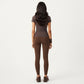 Short Sleeve Fitted Active T Shirt with Crew Neck and Stretch Performance Fabric