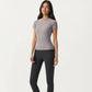 Short Sleeve Fitted Active T Shirt with Crew Neck and Stretch Performance Fabric