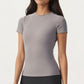 Short Sleeve Fitted Active T Shirt with Crew Neck and Stretch Performance Fabric