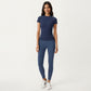 Short Sleeve Fitted Active T Shirt with Crew Neck and Stretch Performance Fabric