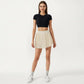 Short Sleeve Cropped Top with Open Back Cutout and Stretch Fit