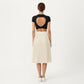 Short Sleeve Cropped Top with Open Back Cutout and Stretch Fit