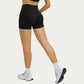 High Waist Crossover Workout Biker Shorts Stretch Athletic Yoga Shorts for Training Fitness