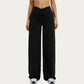 Crossover Wide Leg Yoga Pants Stretch Athletic Lounge Workout Pants for Training Fitness