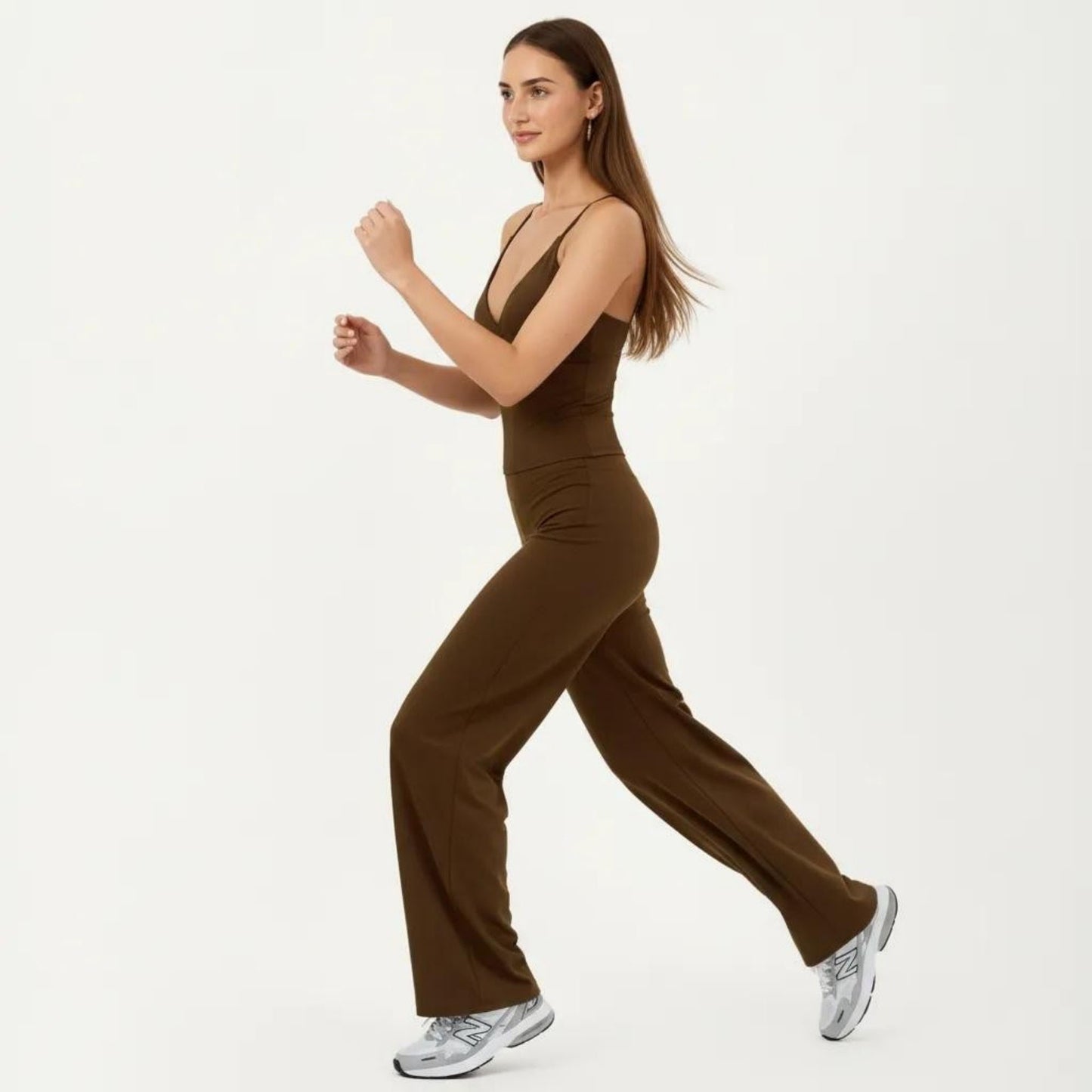 Crossover Wide Leg Yoga Pants Stretch Athletic Lounge Workout Pants for Training Fitness