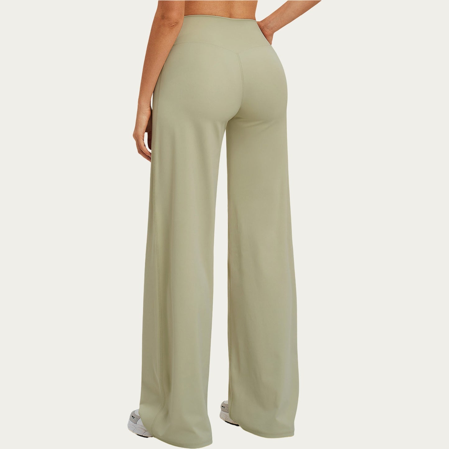 Crossover Wide Leg Yoga Pants Stretch Athletic Lounge Workout Pants for Training Fitness