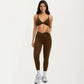 High Waist Crossover Workout Leggings Stretch Athletic Yoga Pants for Training Fitness