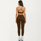 High Waist Crossover Workout Leggings Stretch Athletic Yoga Pants for Training Fitness