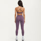 High Waist Crossover Workout Leggings Stretch Athletic Yoga Pants for Training Fitness