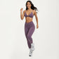 High Waist Crossover Workout Leggings Stretch Athletic Yoga Pants for Training Fitness