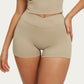 High Waist Crossover Athletic Biker Shorts Stretch Workout Yoga Shorts with Side Pocket