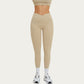 High Waist Crossover Workout Leggings Stretch Athletic Yoga Pants with Side Pocket