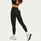 High Waist Crossover Workout Leggings Stretch Athletic Yoga Pants with Side Pocket