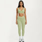 High Waist Crossover Workout Leggings Stretch Athletic Yoga Pants with Side Pocket