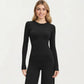 Fitted Active Workout Top Stretch Athletic Training Shirt for Yoga Running Fitness