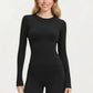 Fitted Active Workout Top Stretch Athletic Training Shirt for Yoga Running Fitness