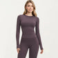 Fitted Active Workout Top Stretch Athletic Training Shirt for Yoga Running Fitness