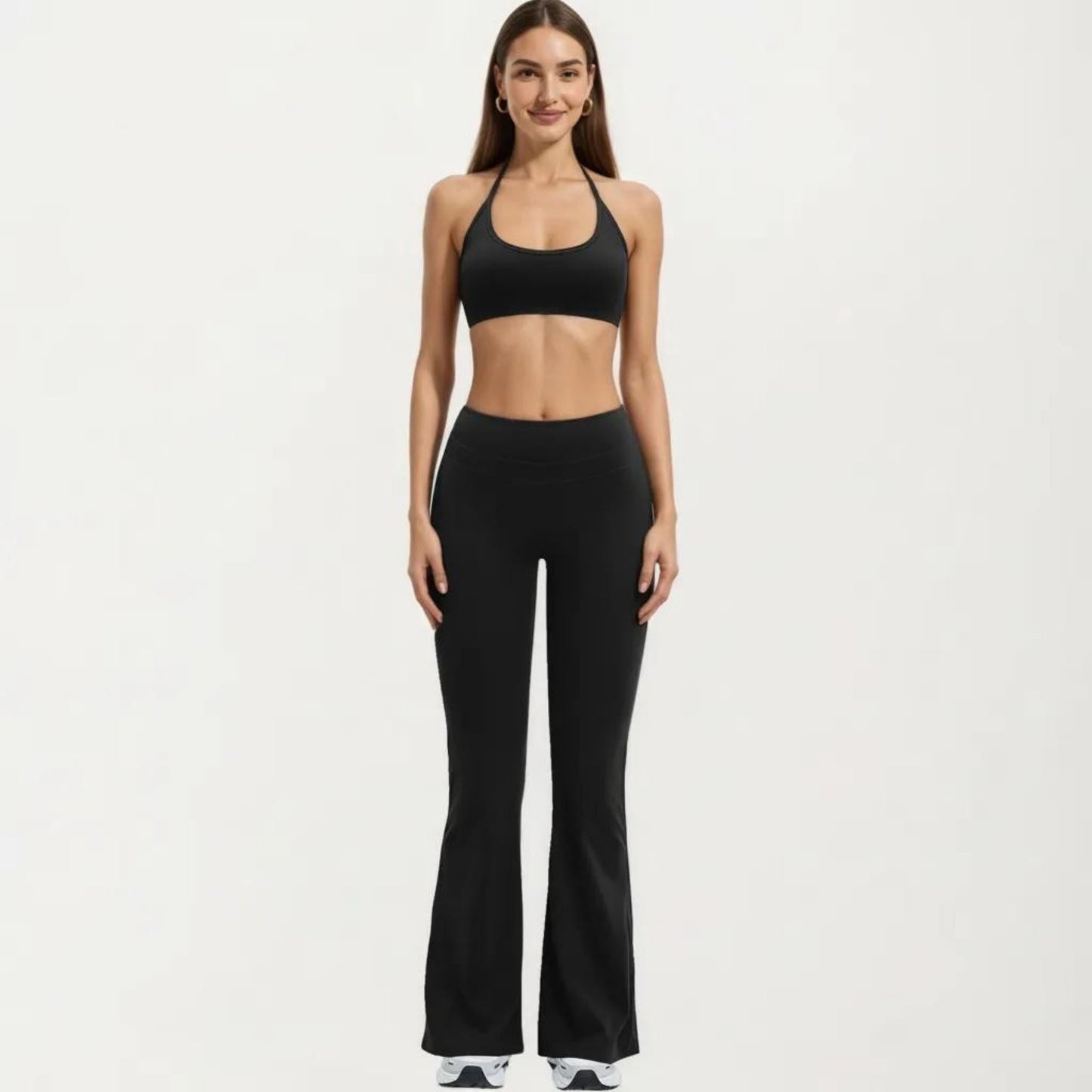 High Waist Flare Yoga Pants Stretch Bootcut Workout Leggings for Training Running Lounge