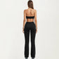 High Waist Flare Yoga Pants Stretch Bootcut Workout Leggings for Training Running Lounge