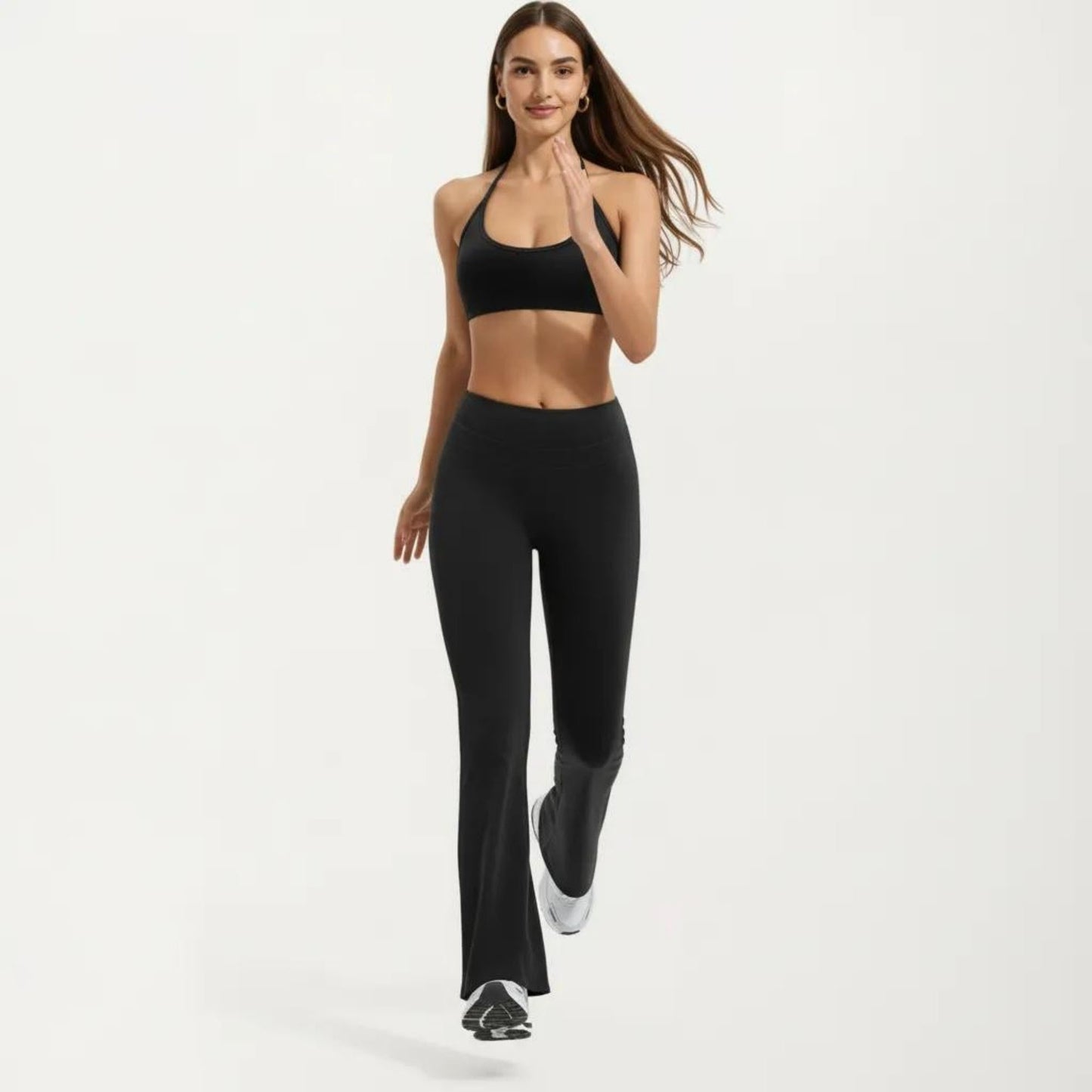 High Waist Flare Yoga Pants Stretch Bootcut Workout Leggings for Training Running Lounge