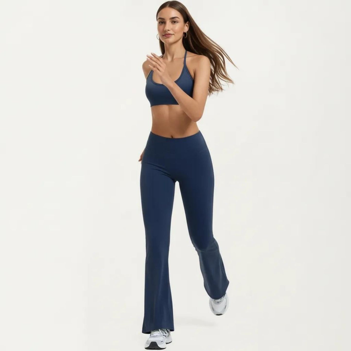 High Waist Flare Yoga Pants Stretch Bootcut Workout Leggings for Training Running Lounge