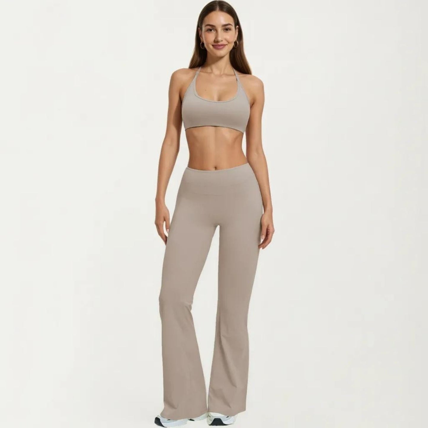 High Waist Flare Yoga Pants Stretch Bootcut Workout Leggings for Training Running Lounge