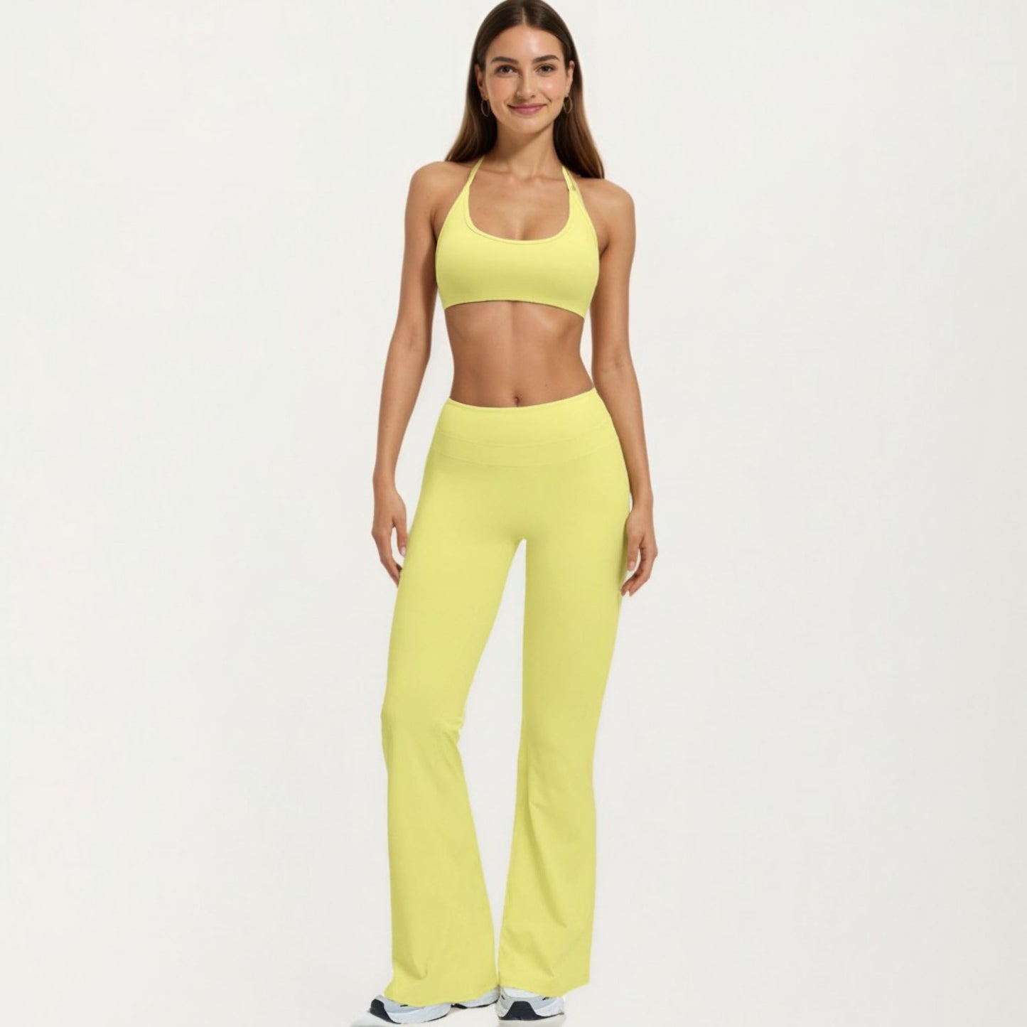 High Waist Flare Yoga Pants Stretch Bootcut Workout Leggings for Training Running Lounge